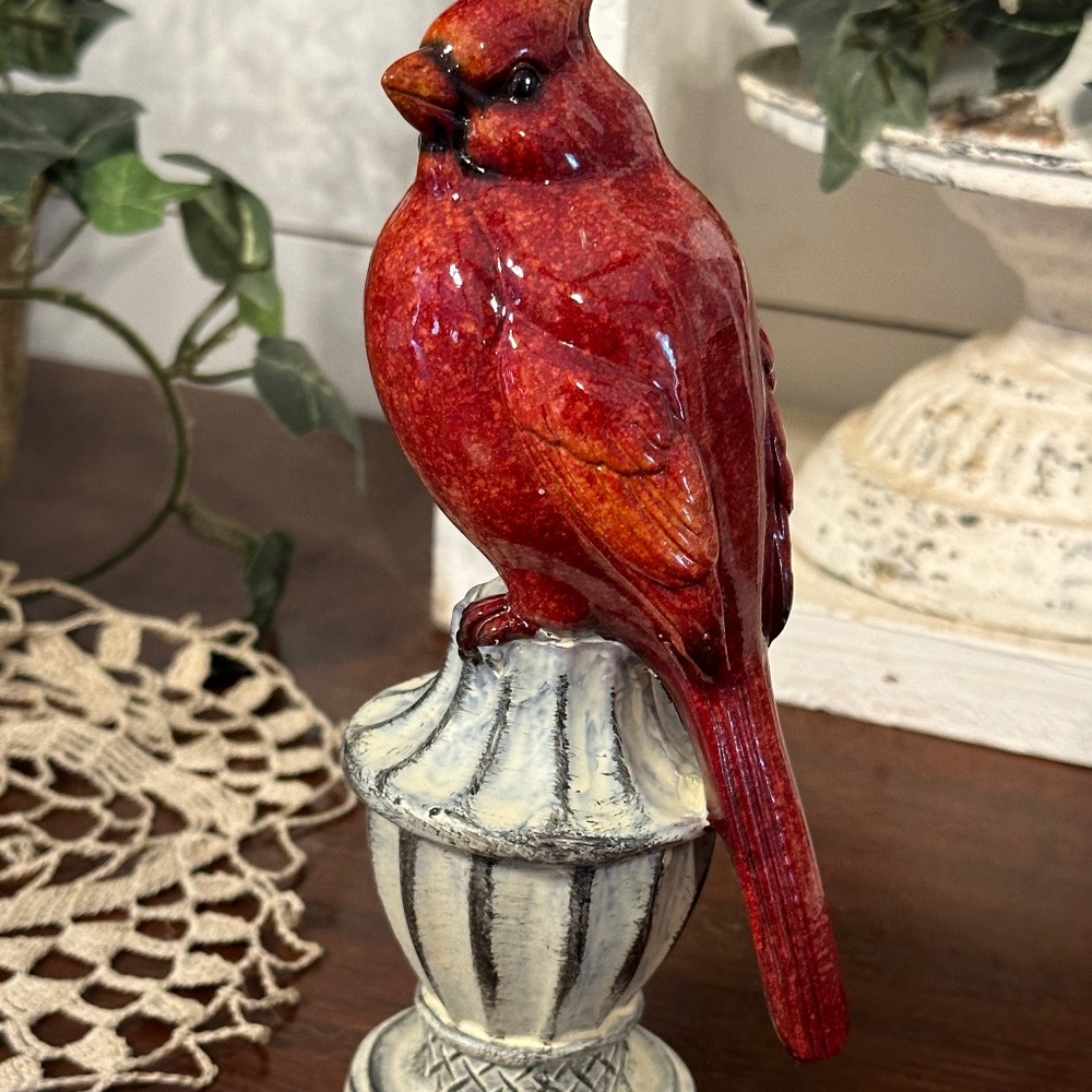 Red Cardinal on Pedestal